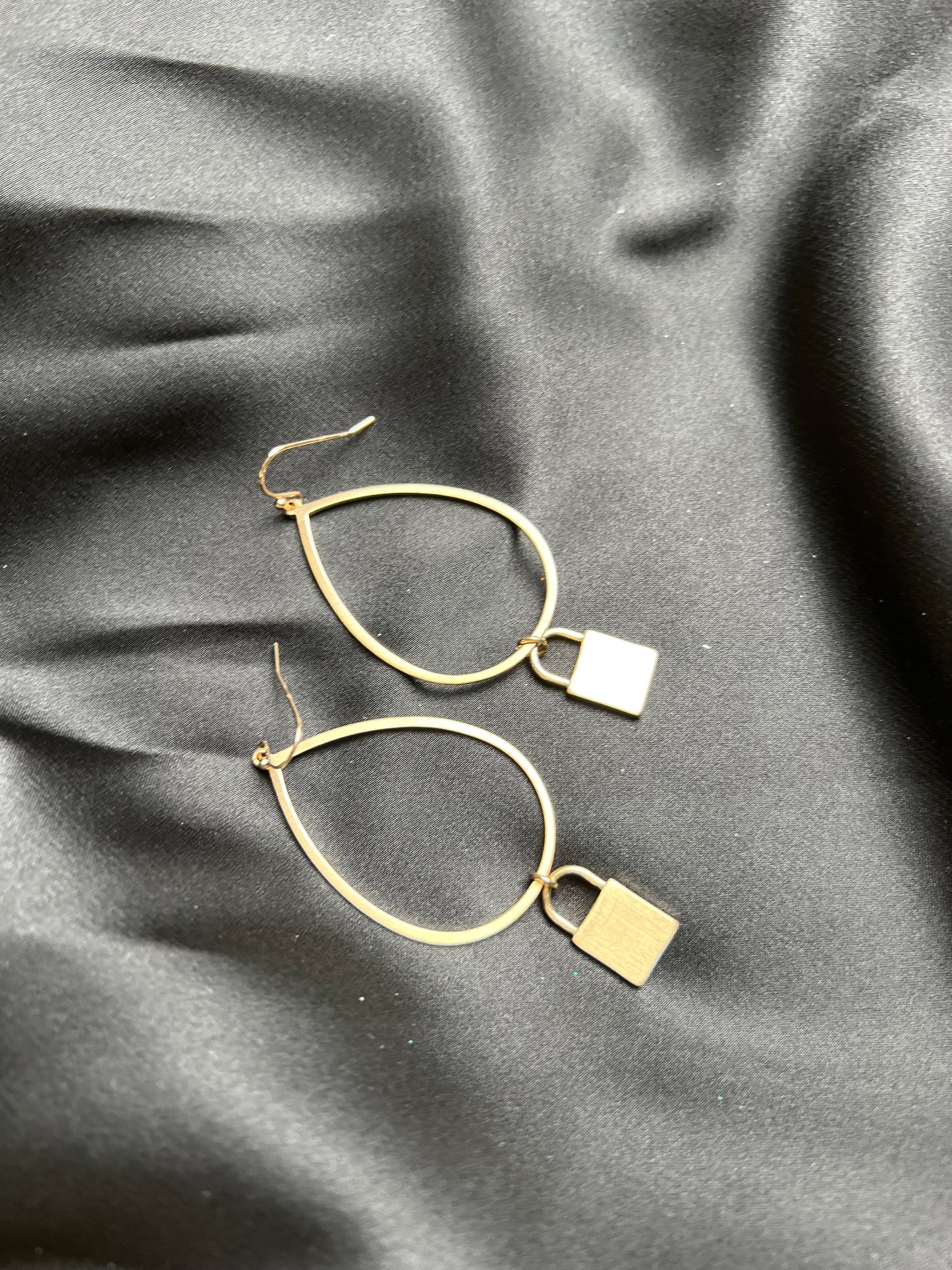 Locked & Looped Gold Fashion Earrings