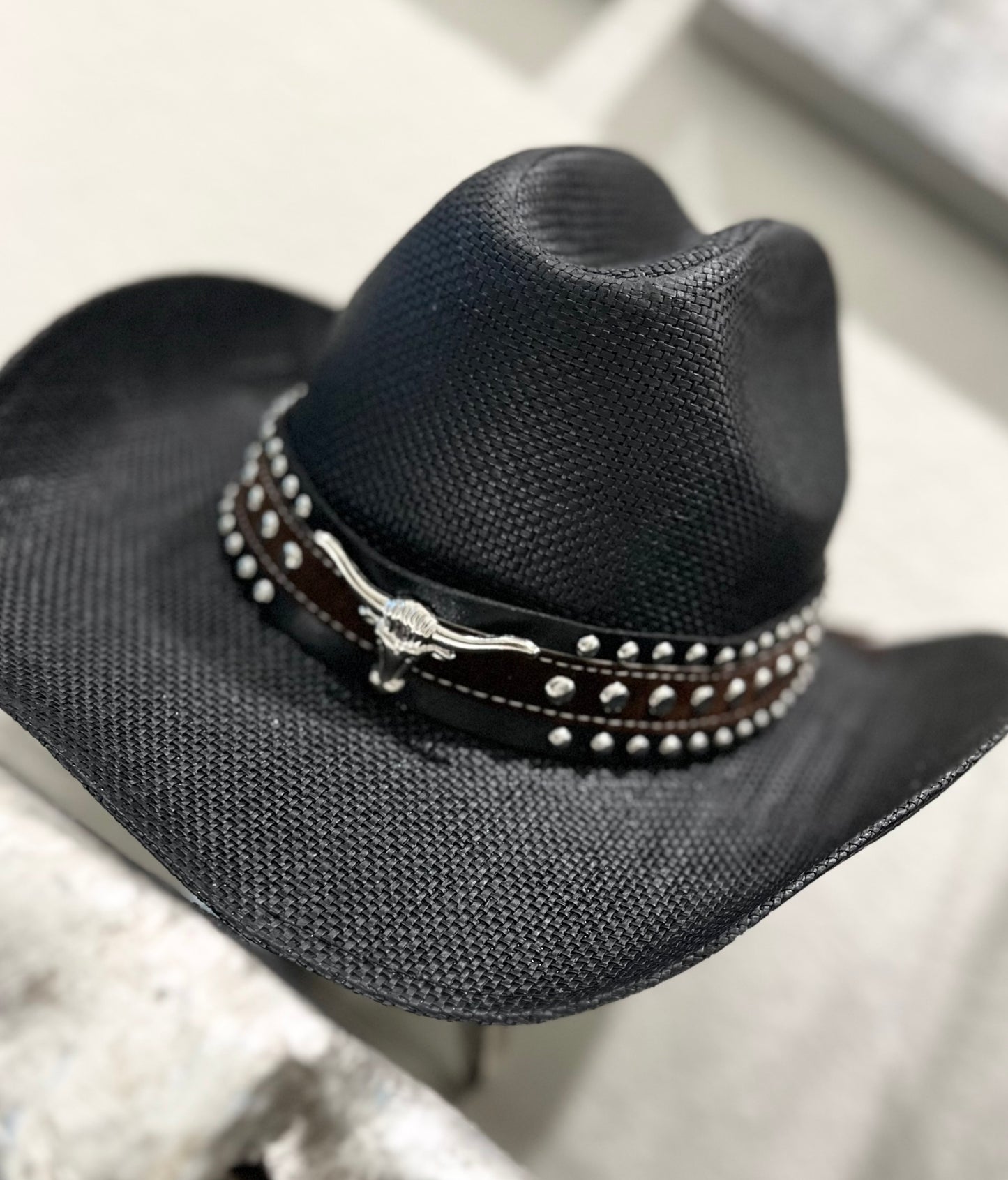 Two-Tone Straw Hat w/Band