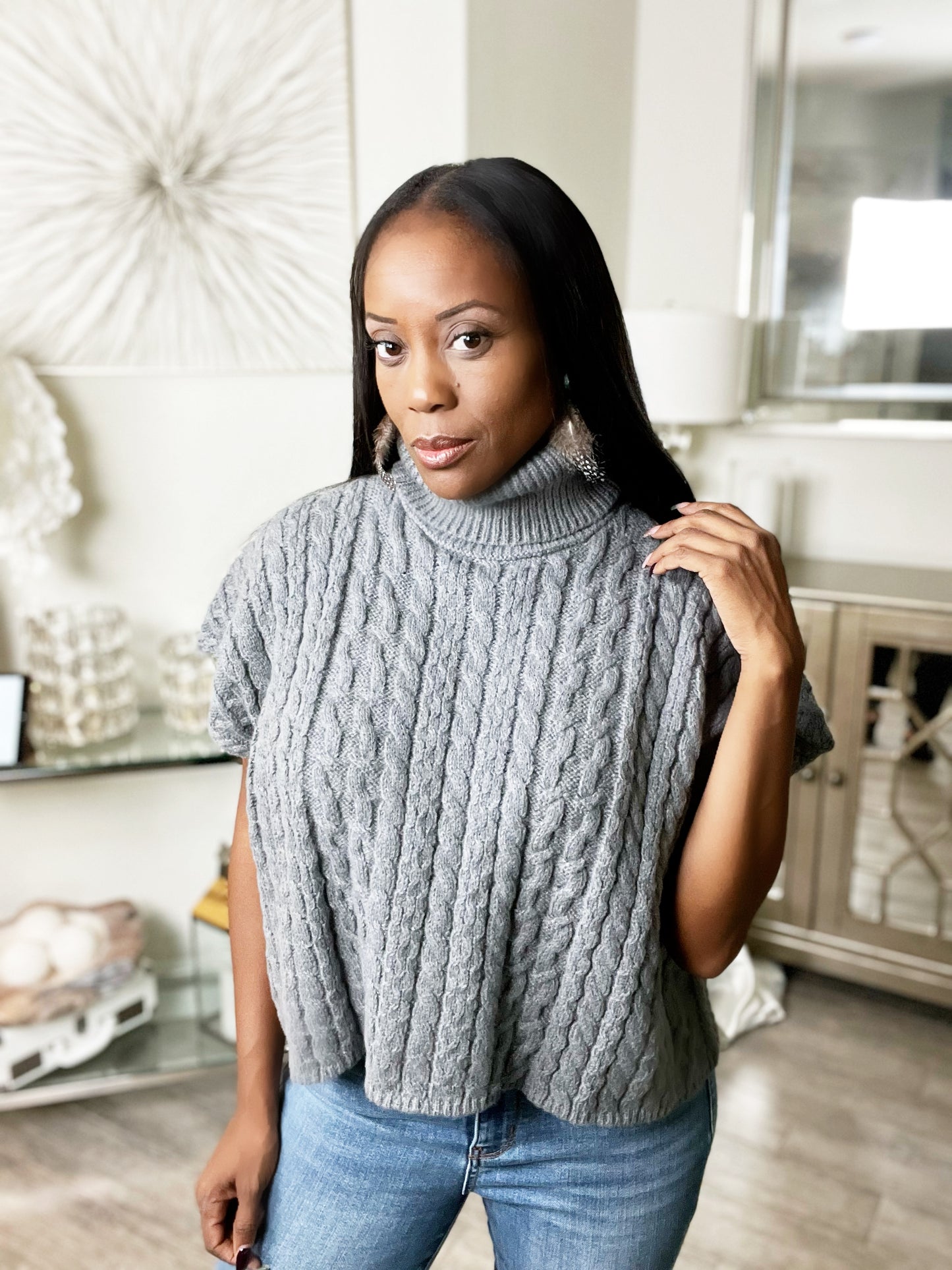 Keep Calm Cable Knit Sweater