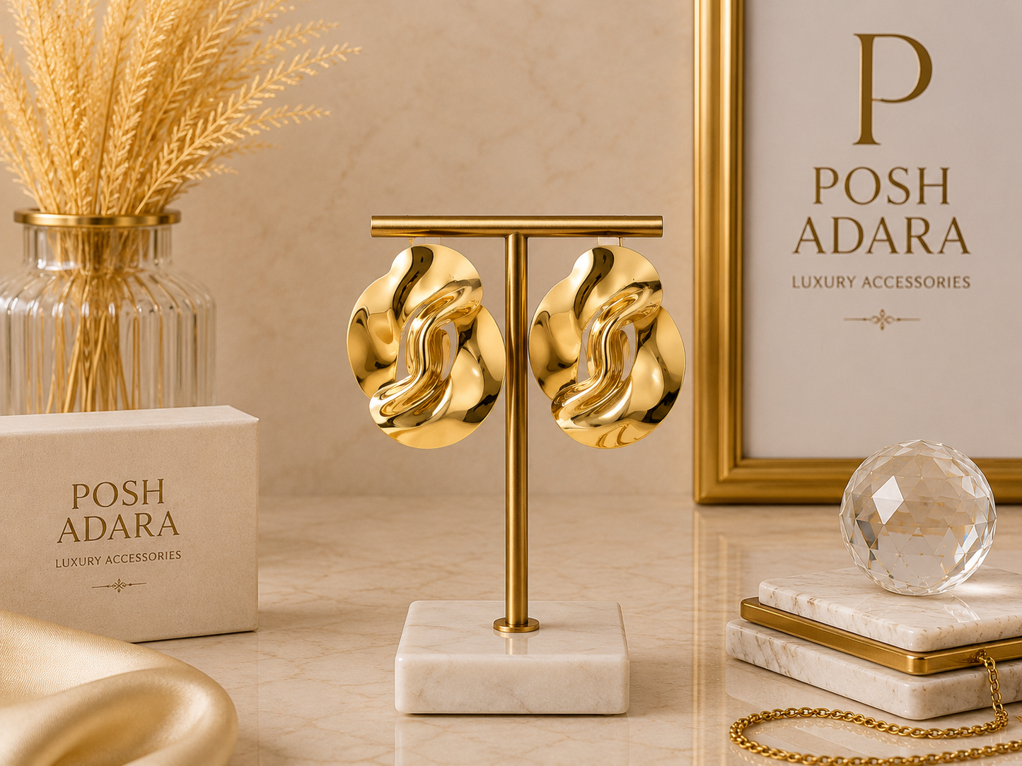 Gold Fashion Earrings