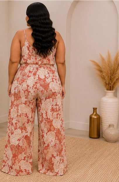 Calm Summer Nights: Plus Size Pants romper
