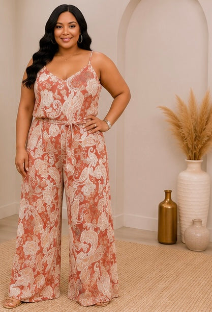 Calm Summer Nights: Plus Size Pants romper