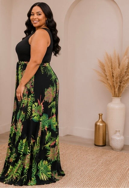 Island Bliss Dress: Plus Size Maxi Dress