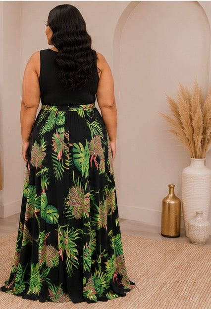 Island Bliss Dress: Plus Size Maxi Dress