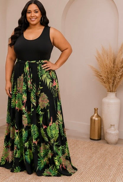 Island Bliss Dress: Plus Size Maxi Dress
