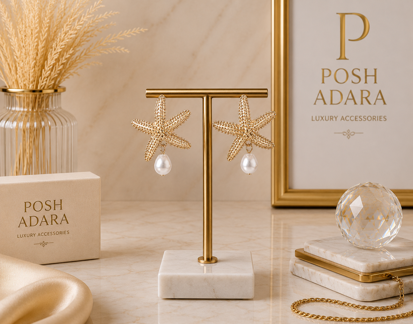 Gold Fashion Earrings