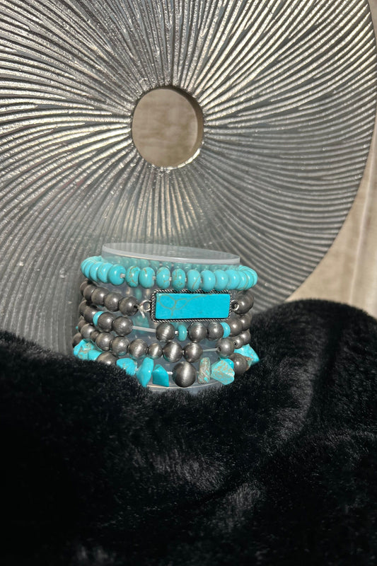 Turquoise Wrist Glam Bracelet