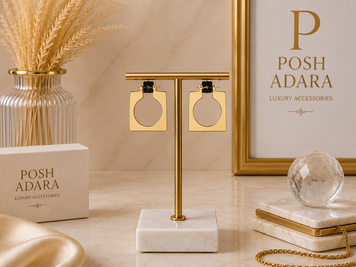 Gold Fashion Earrings