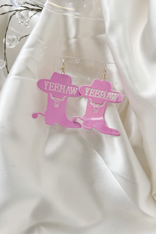 Pink Yee-Haw Earrings