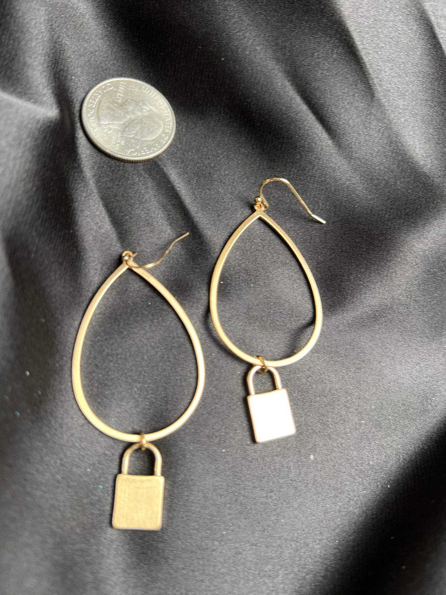 Locked & Looped Gold Fashion Earrings