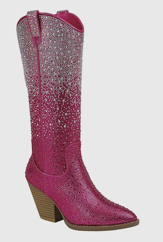 Fuchsia Fun Sparkle Boots