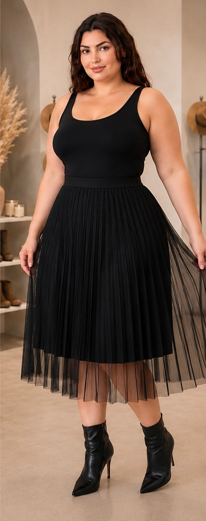 Too Cute In Tulle- Lined Plus Size Skirt