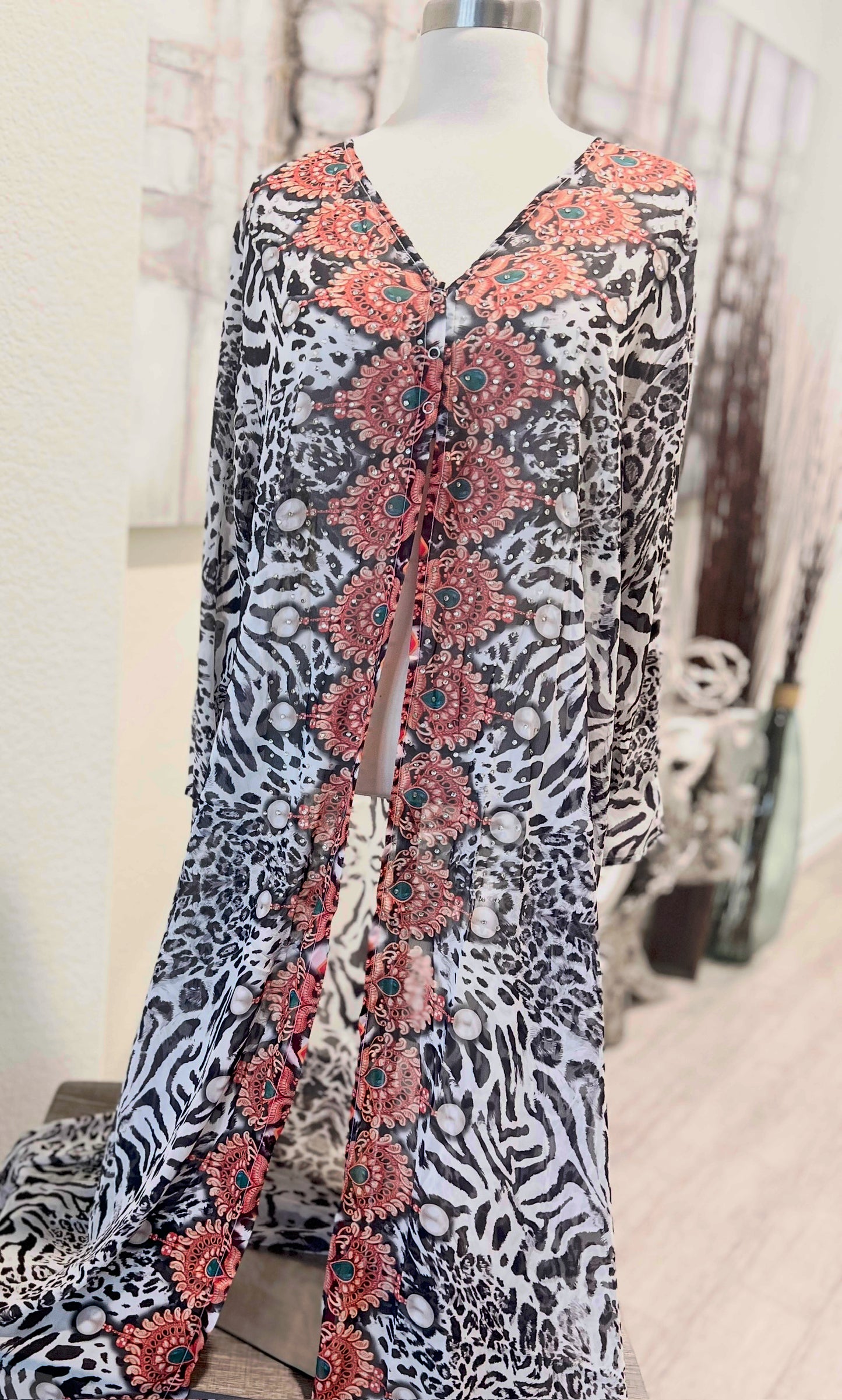 Sparkling Peacock Cover Up Dress