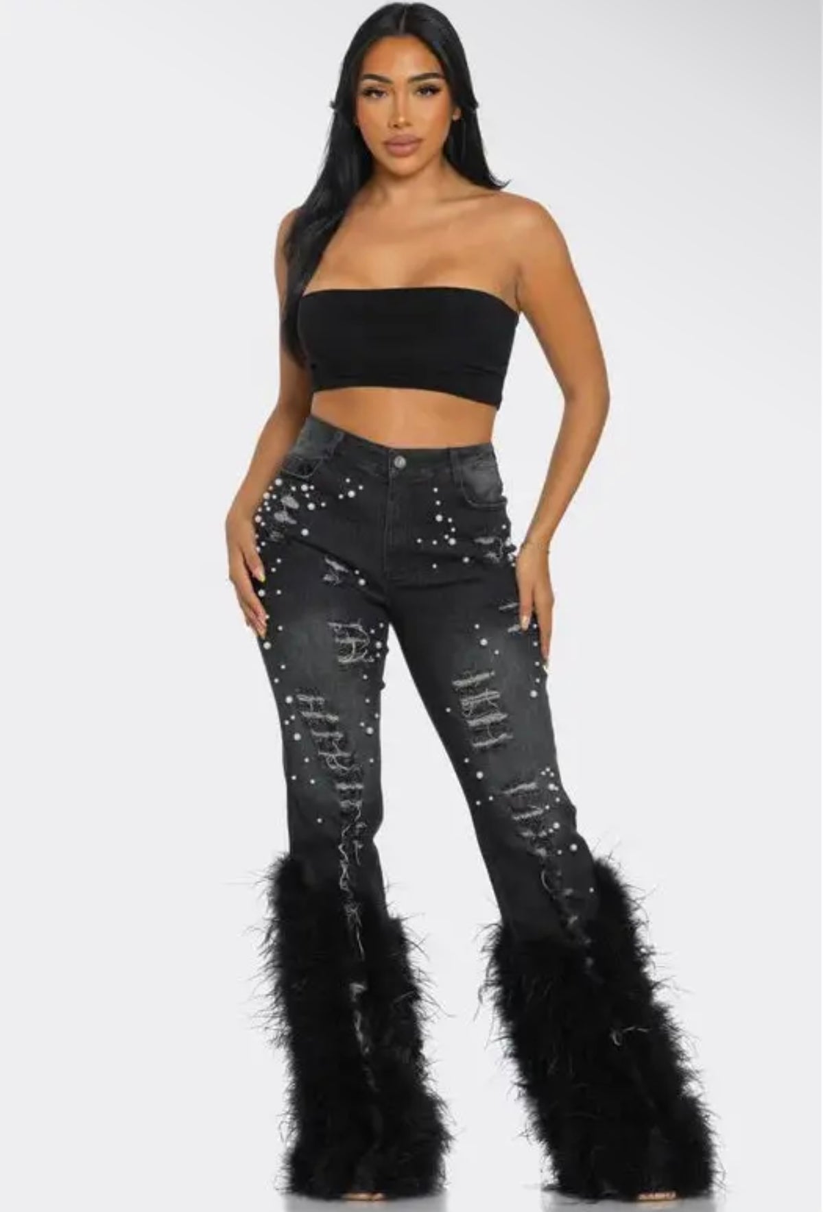Black Pearl Princess In The Wild Denim Jeans-Posh Adara