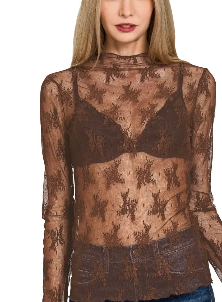 Lace Long Sleeve Top