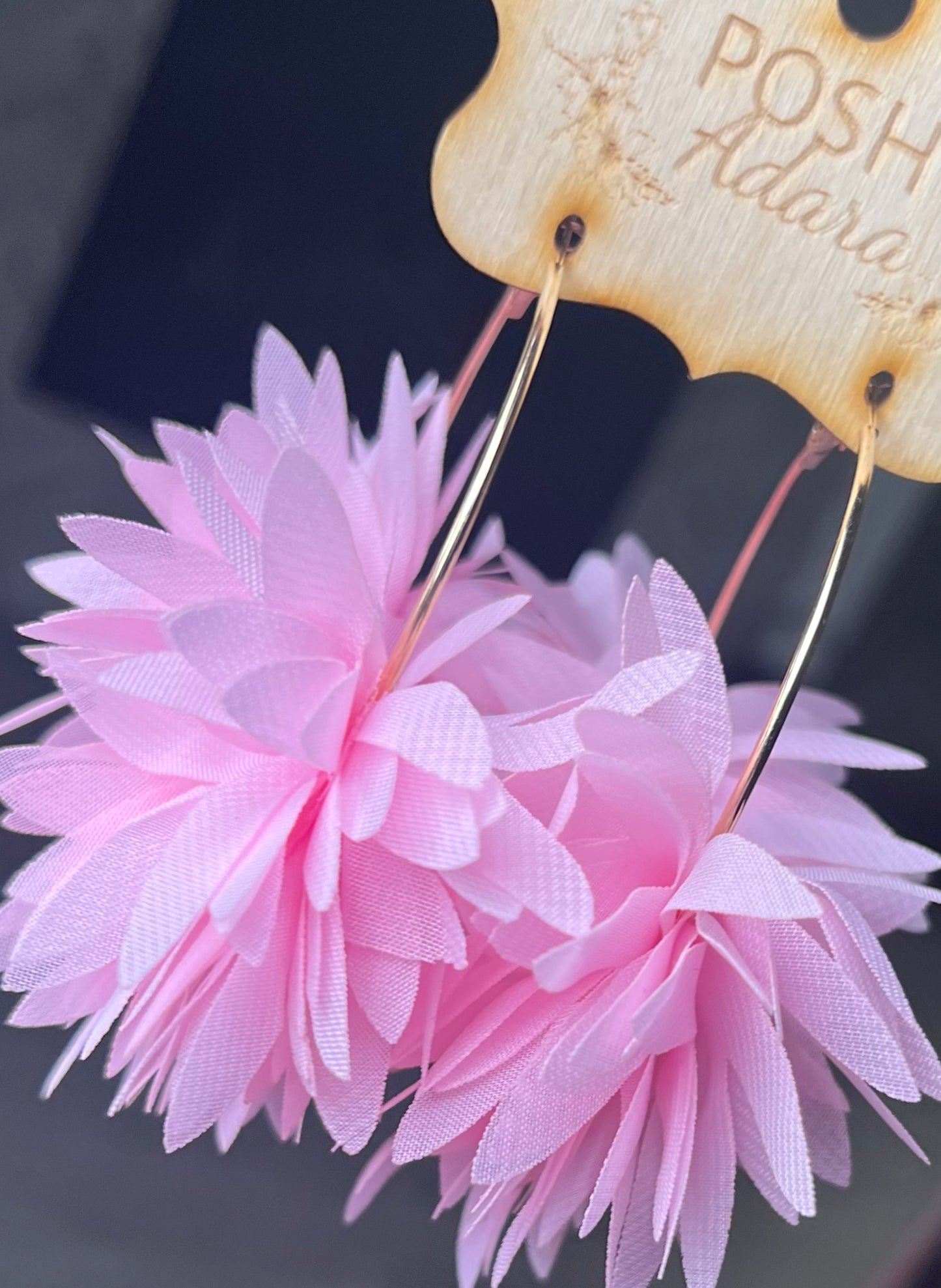Pink Cactus Flower Earrings