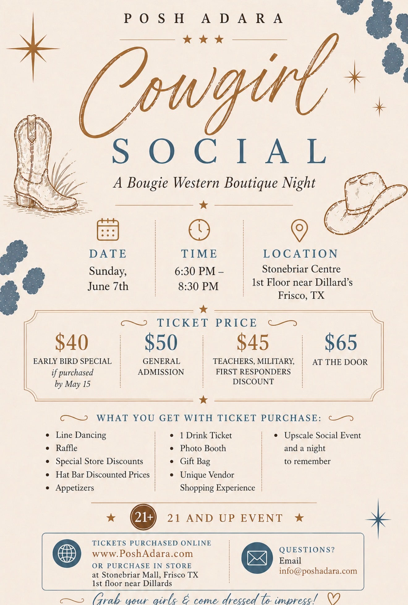 COWGIRL SOCIAL TICKETS