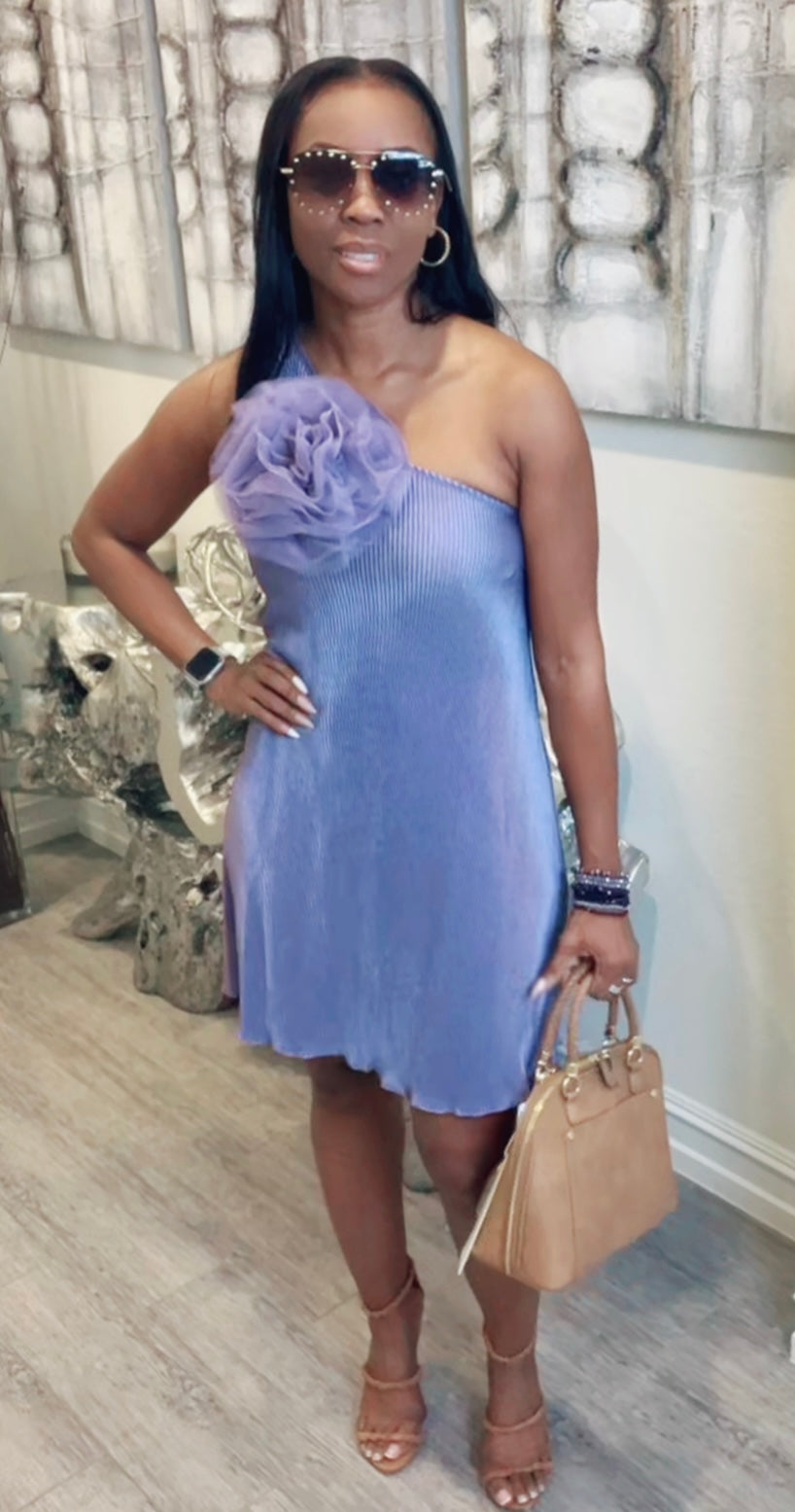 Passionate Purple Flower Dress