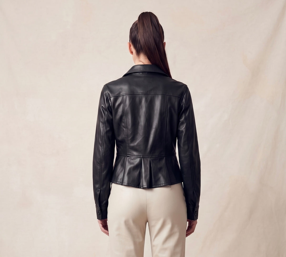 The Sasha:Button Down Vegan Leather Top: Posh Adara
