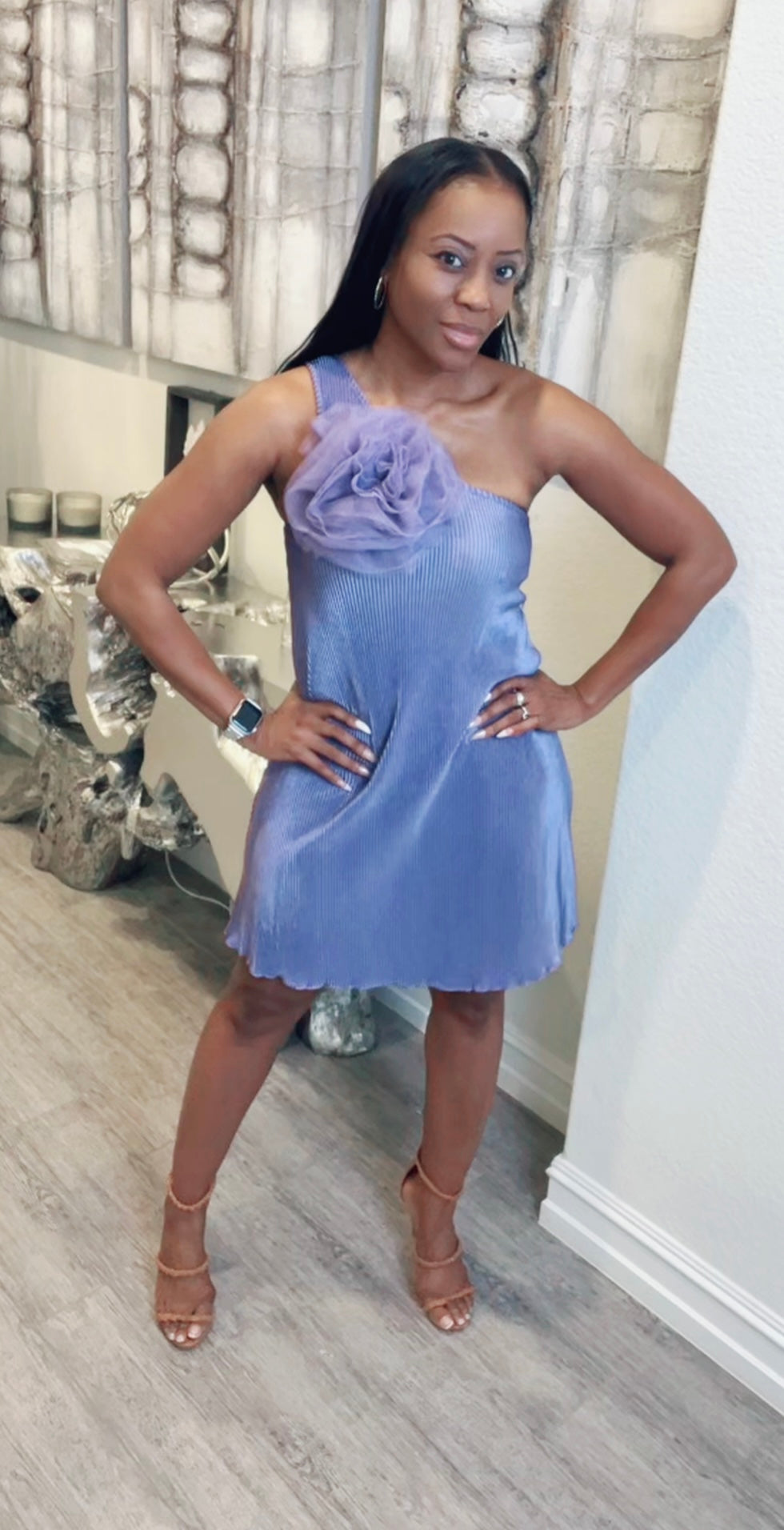 Passionate Purple Flower Dress
