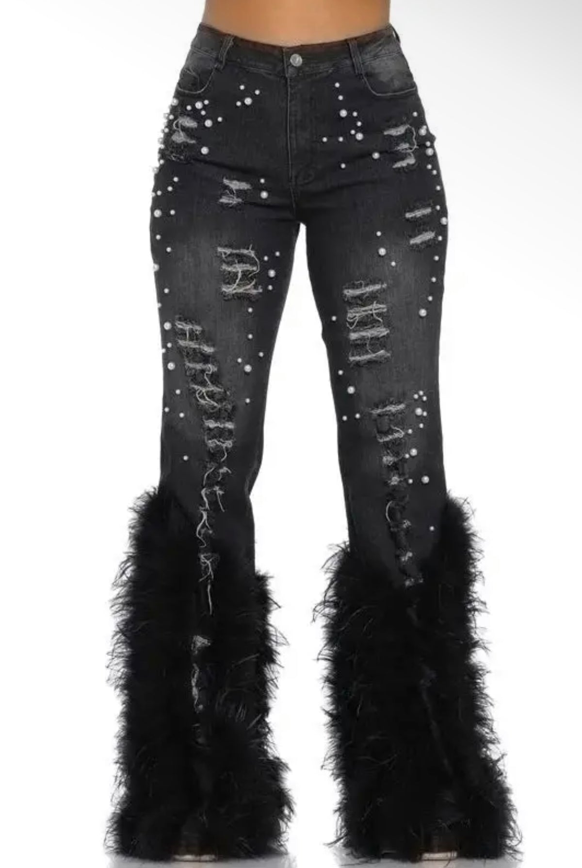 Black Pearl Princess In The Wild Denim Jeans-Posh Adara