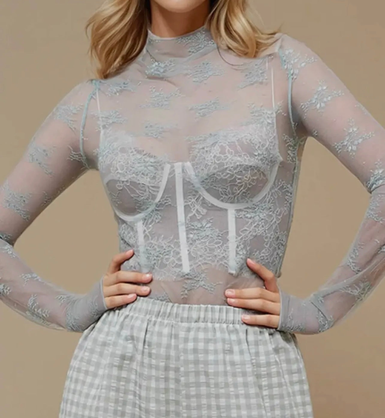Lace Long Sleeve Top