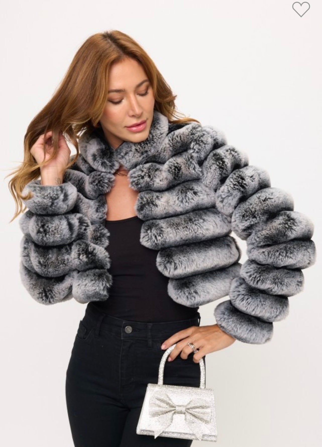 Faux Chinchilla Crop Jacket