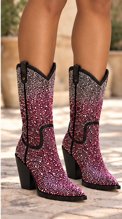 Galaxy Sparkle Glam Boots