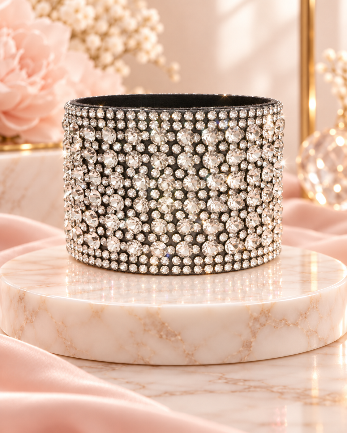 Sparkle Glam Lightweight Cuff Bracelet-Posh Adara