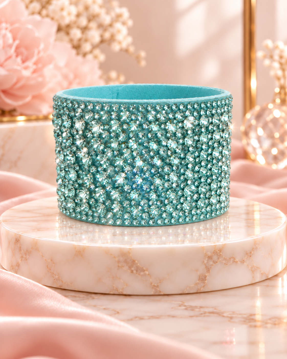 Sparkle Glam Lightweight Cuff Bracelet-Posh Adara
