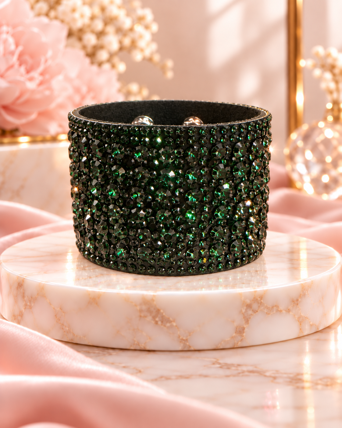 Sparkle Glam Lightweight Cuff Bracelet-Posh Adara