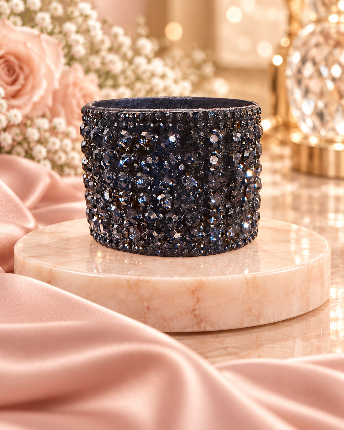 Sparkle Glam Lightweight Cuff Bracelet-Posh Adara