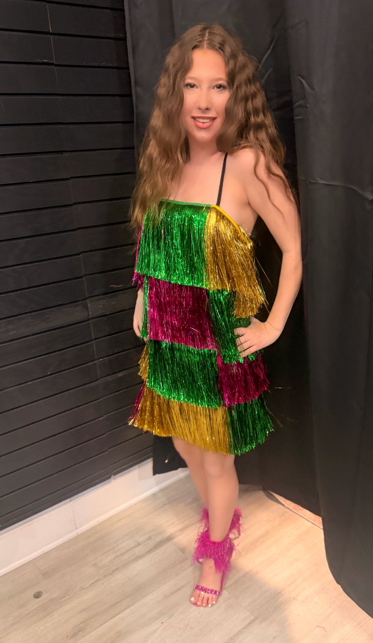 Mardi Gras Forever Tinsel & Shine Dress