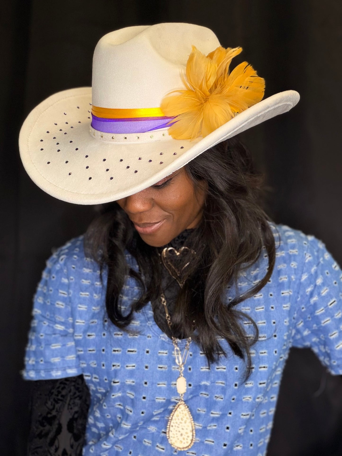 Popin In Purple & Gold Hat
