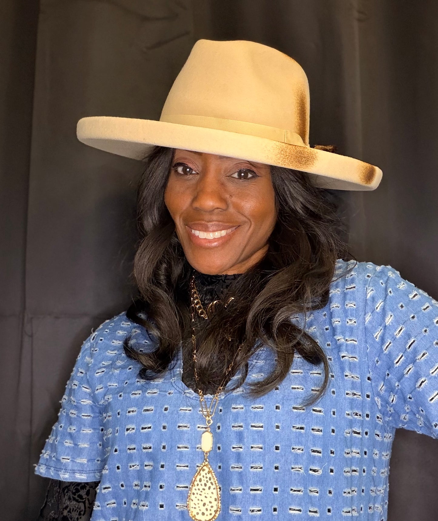 The Wanderer Distressed Flip Brim Fedora