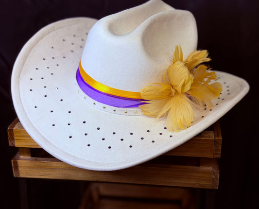 Popin In Purple & Gold Hat