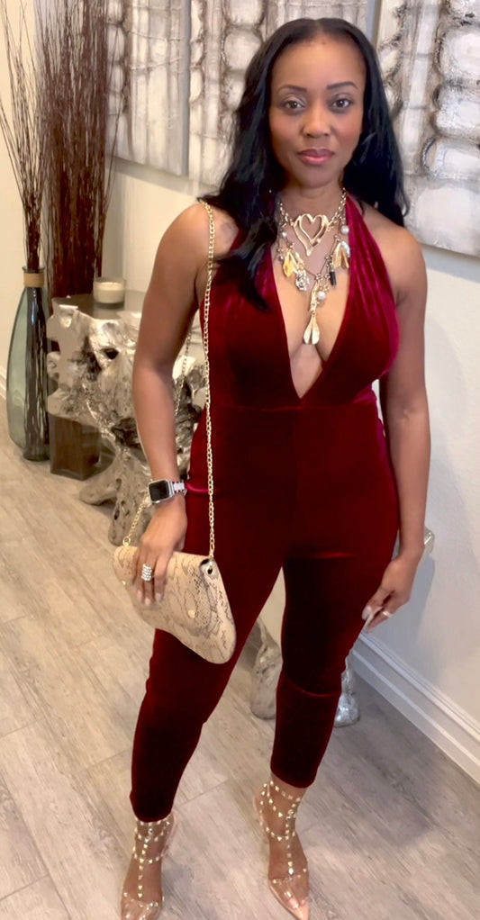 Cherry Bomb Halter Catsuit