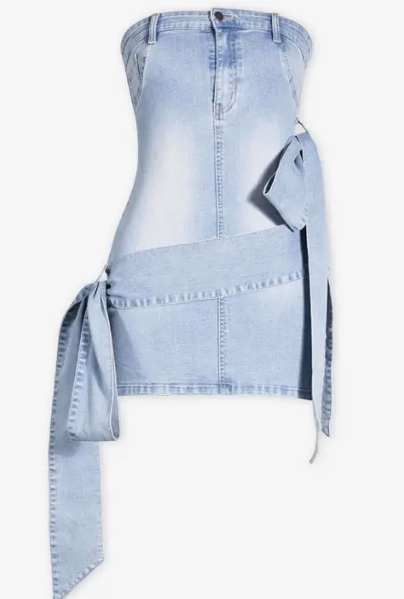My Darlin'Dolly Denim Mini Dress with Bows