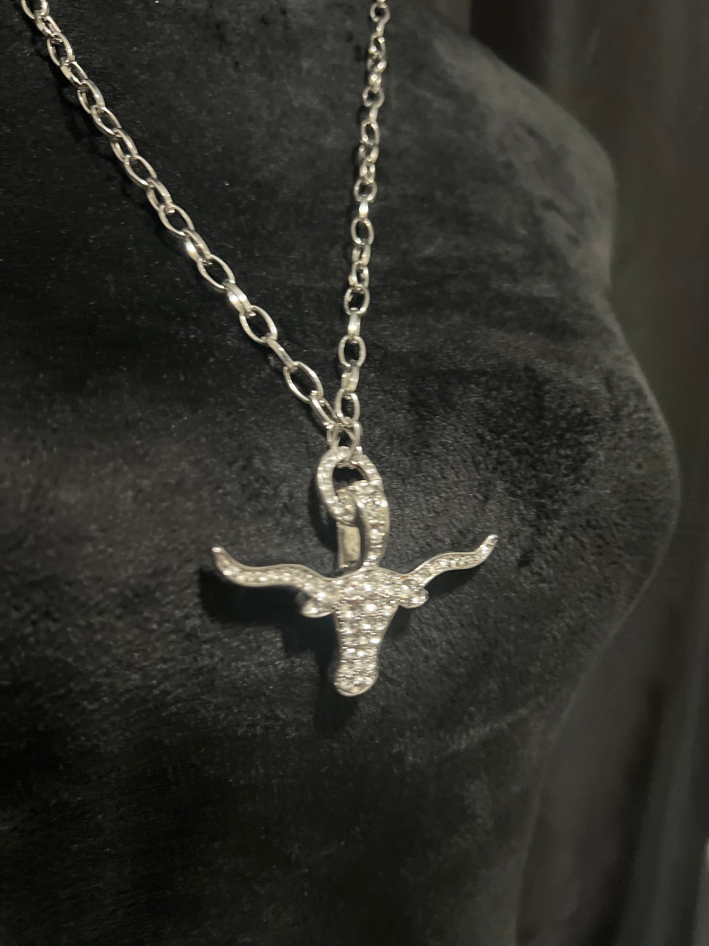 LONGHORN & RHINESTONE NECKLACE