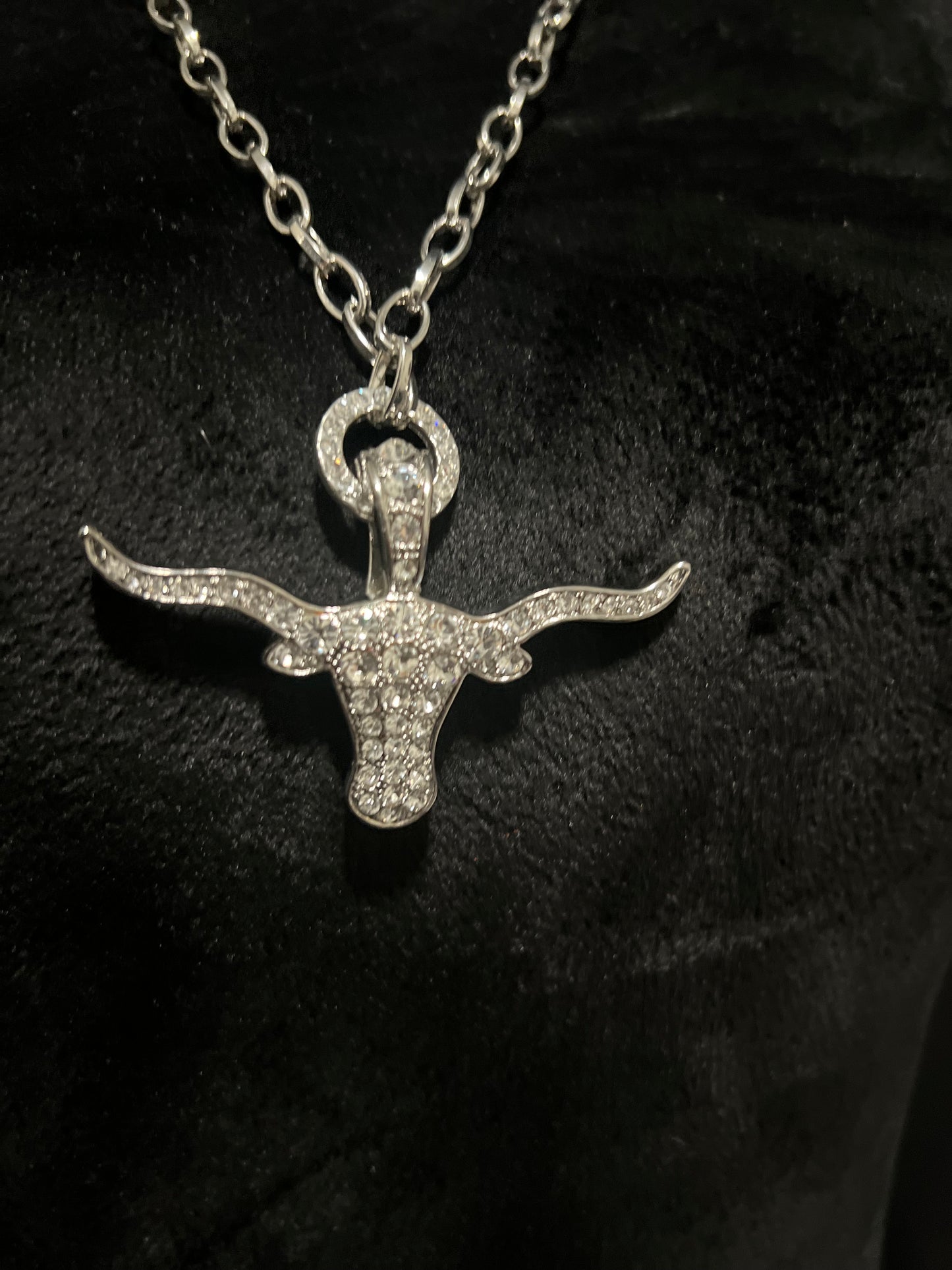 LONGHORN & RHINESTONE NECKLACE