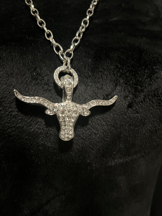 LONGHORN & RHINESTONE NECKLACE