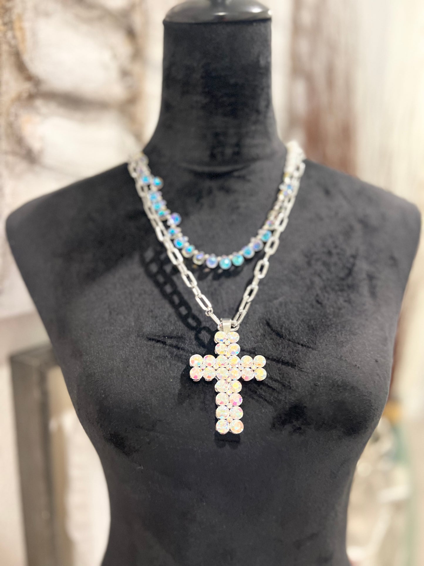 Bold & Bright Iridescent Cross