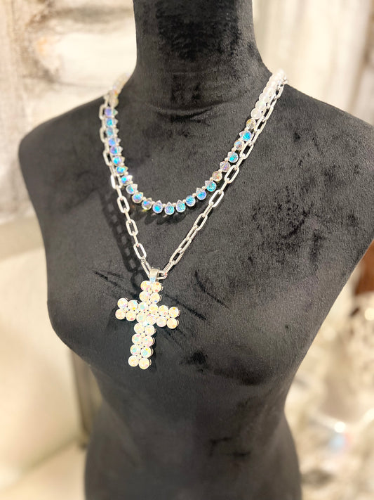 Bold & Bright Iridescent Cross