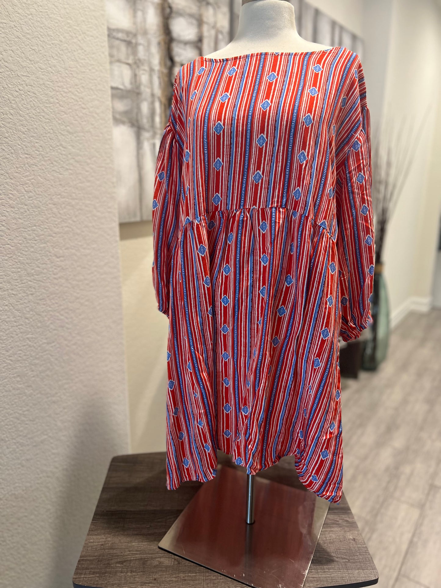 Red, White & Blue Princess Dress-PLUS
