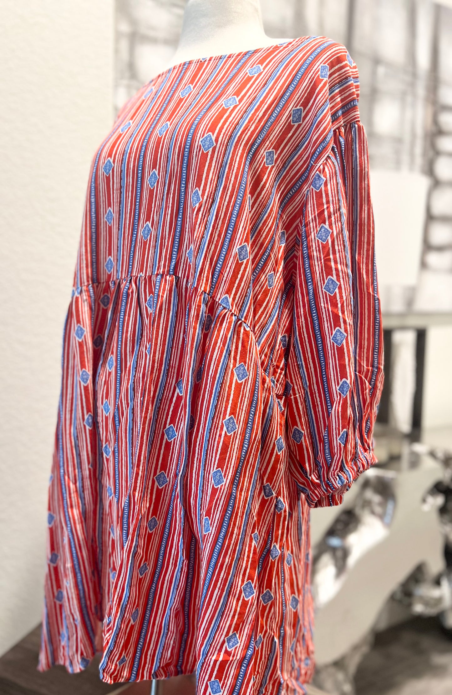 Red, White & Blue Princess Dress-PLUS