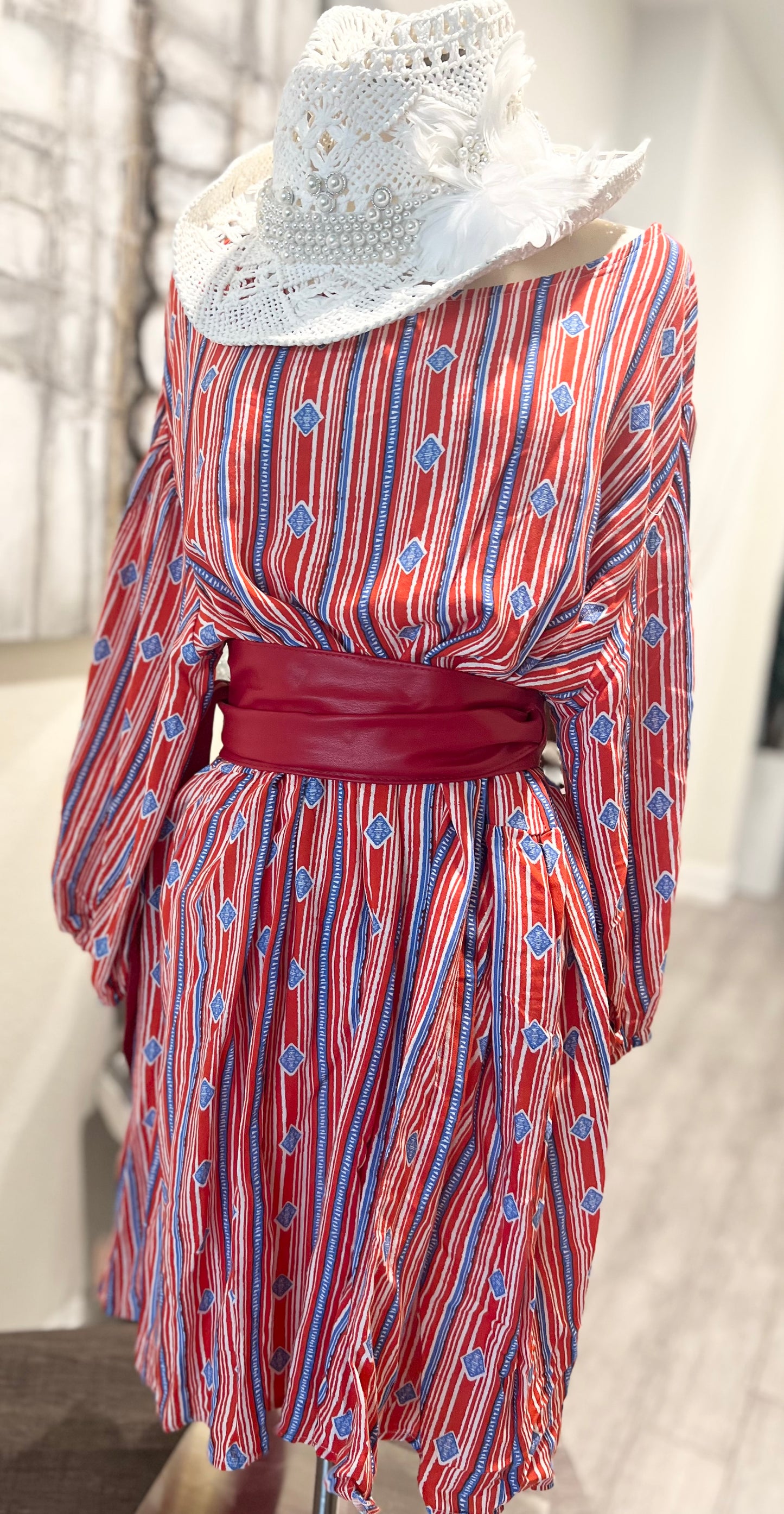 Red, White & Blue Princess Dress-PLUS