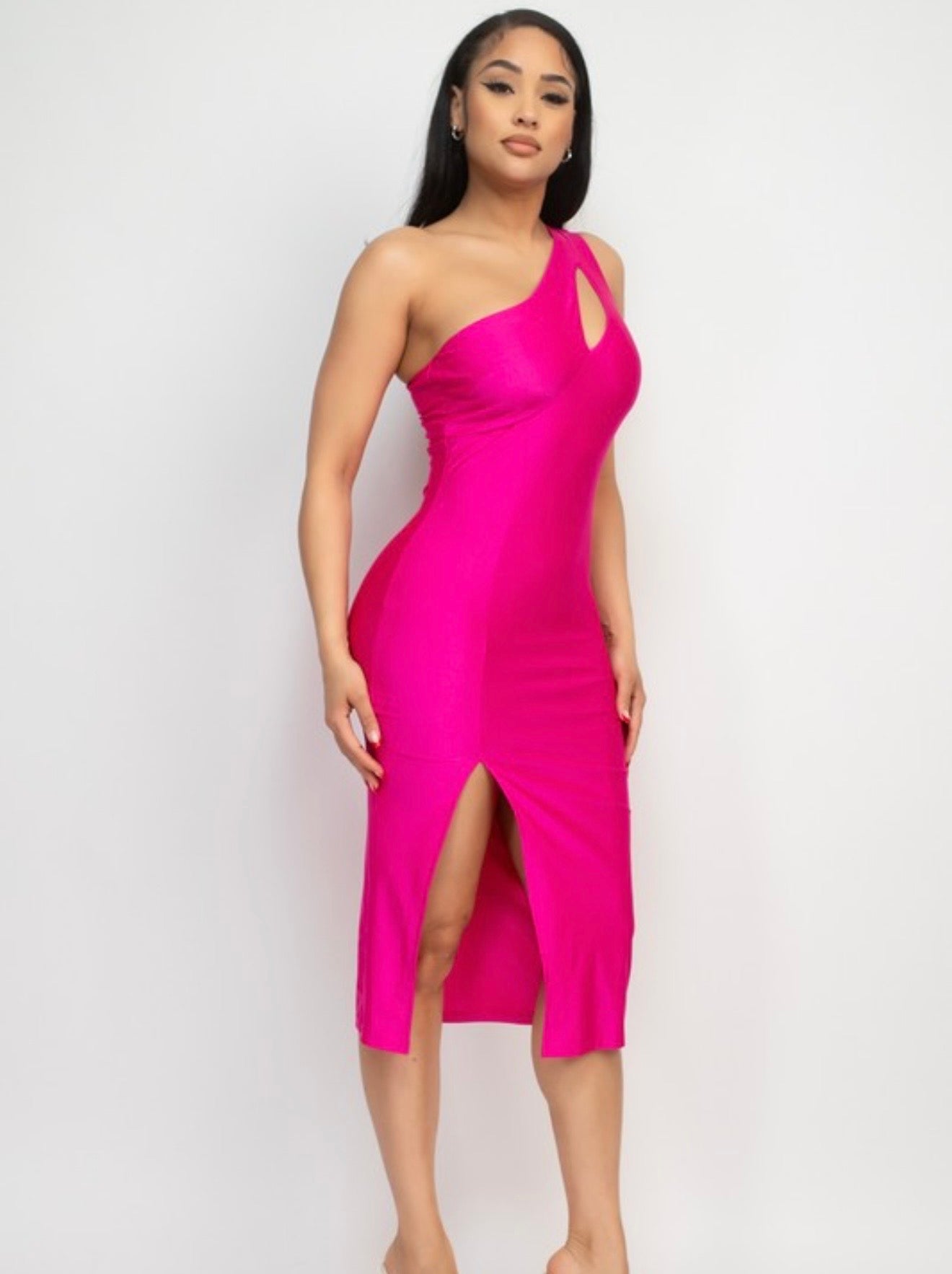 TEST ME NOT HOT PINK PARTY DRESS