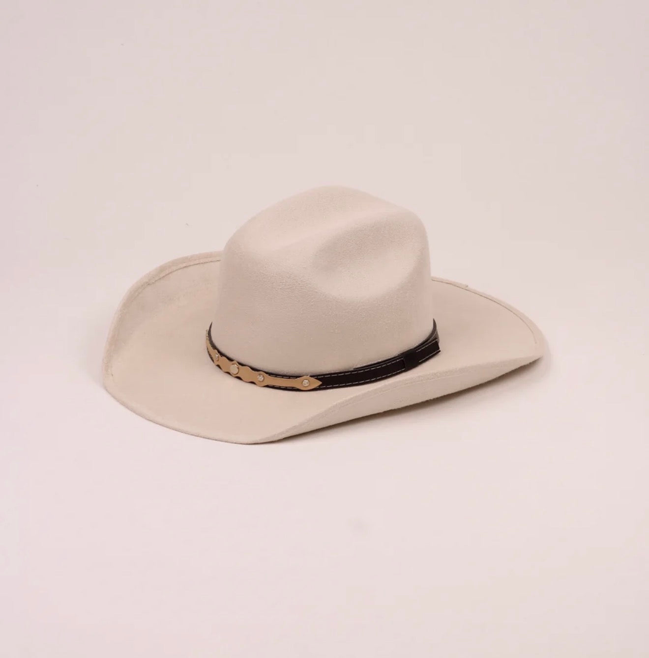 Vegan Suede Cattleman Western Hat (Low Crown)