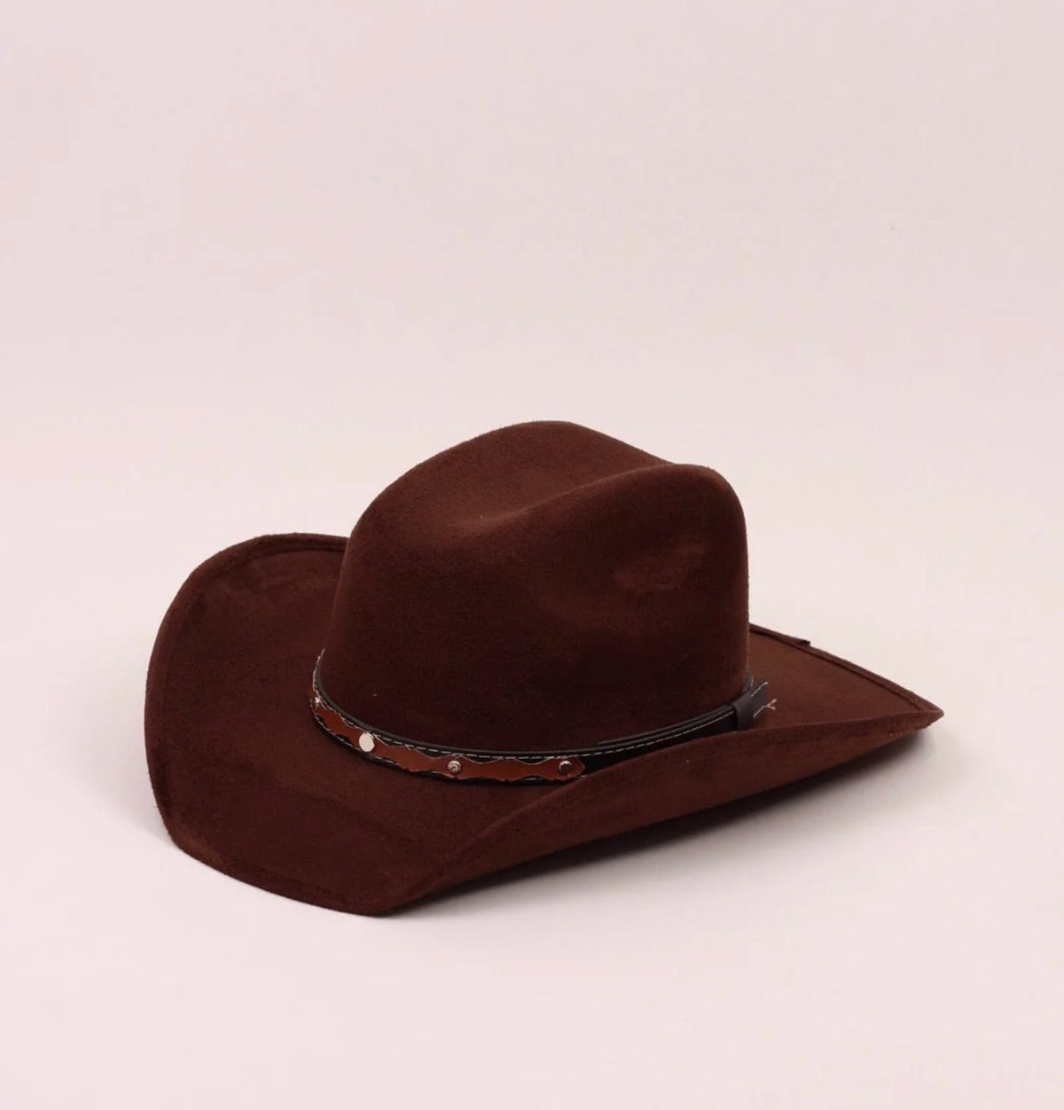 Vegan Suede Cattleman Western Hat (Low Crown)