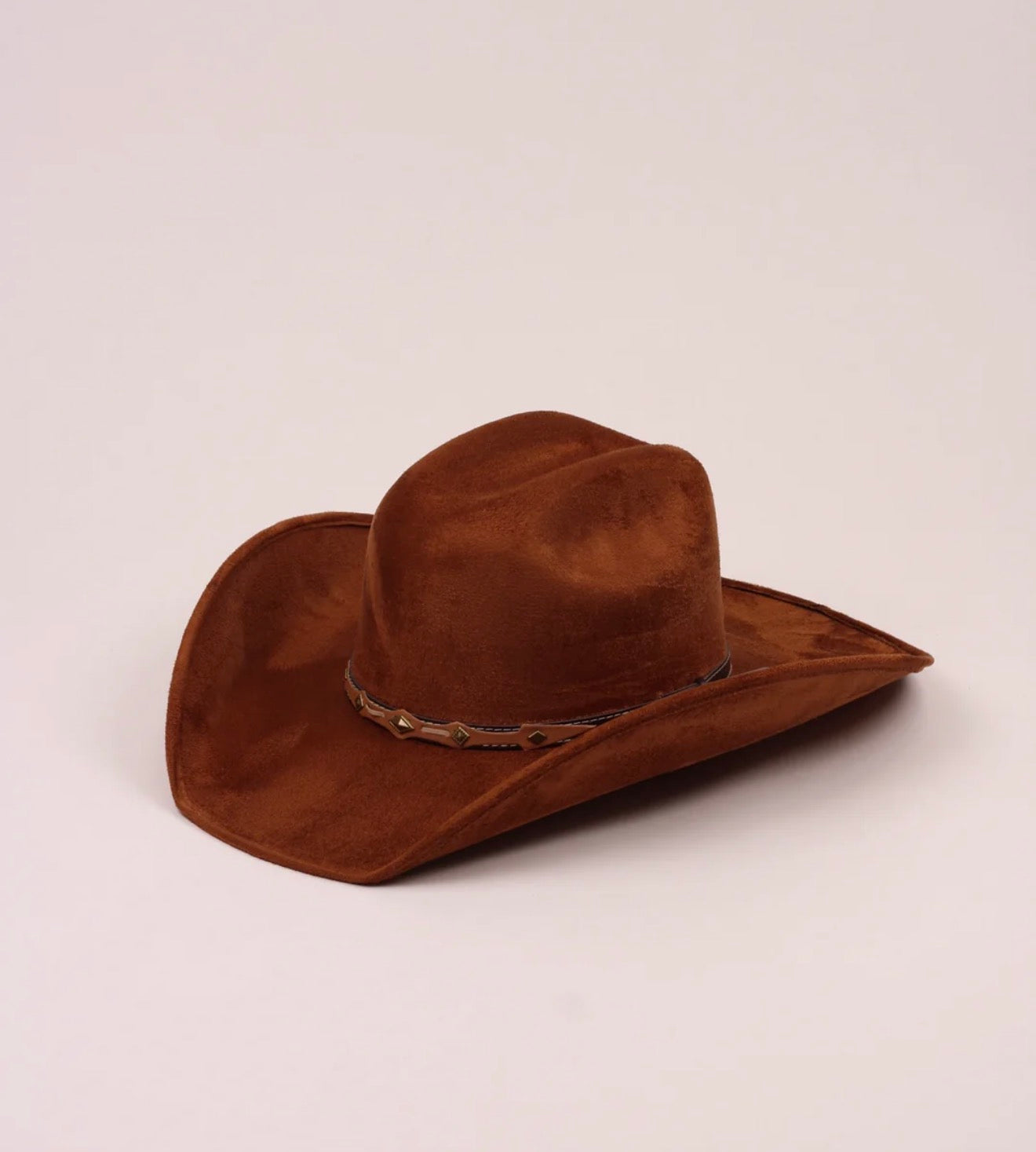 Vegan Suede Cattleman Western Hat (Low Crown)